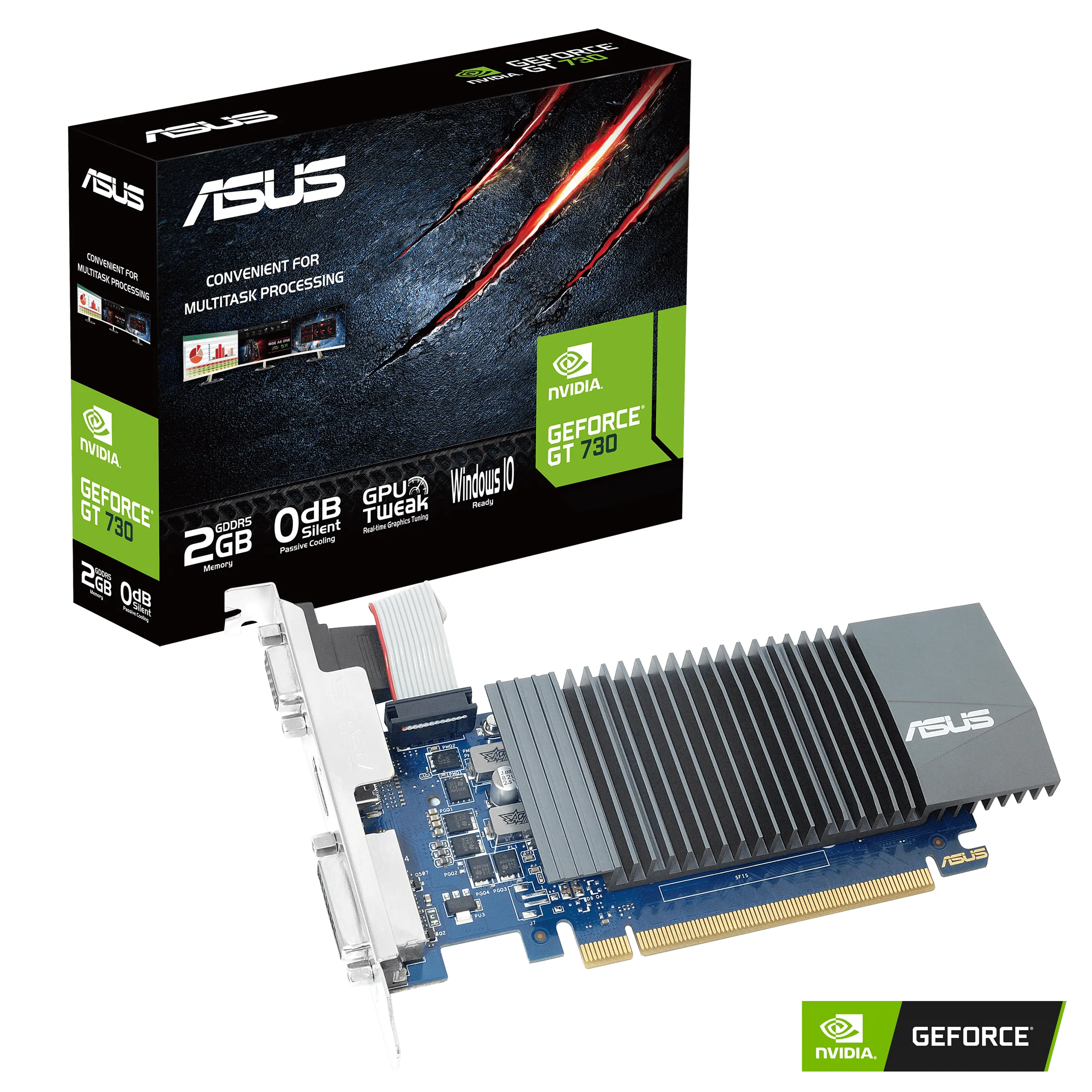 Asus GT730-SL-2GD3-BRK-EVO Vcx Gt730-sl-2gd3-brk-evo Geforce Gt 730 2g