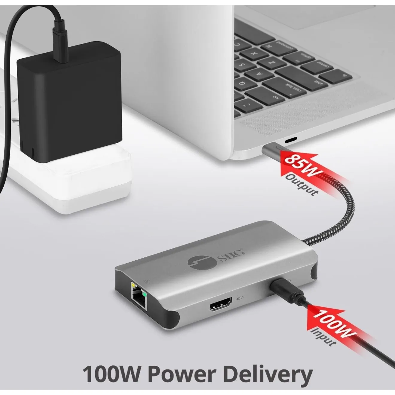 Siig JU-H30L11-S1 Usb-c To Hdmi Hub With Ethernet Adapter