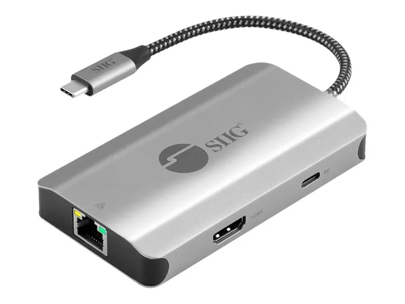 Siig JU-H30L11-S1 Usb-c To Hdmi Hub With Ethernet Adapter