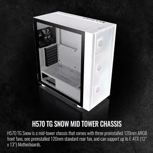 Thermaltake CA-1T9-00M6WN-00 H570 Tg Snow Gaming Case