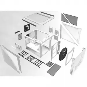 Thermaltake CA-1V1-00S6WN-00 Divider 200 Tg Snow Mircro-atx Case