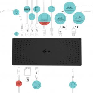 Itec C31FLATDOCKPDPRO Usb-c Metal Ergo 3xdispl Dock Sup Pd 85w