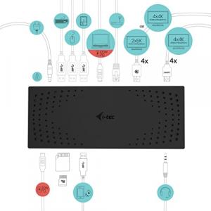 Itec C31FLATDOCKPDPRO Usb-c Metal Ergo 3xdispl Dock Sup Pd 85w