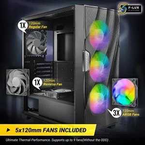 Antec DF700 FLUX Df700 Flux Mid-tower Case With Tempered Glass