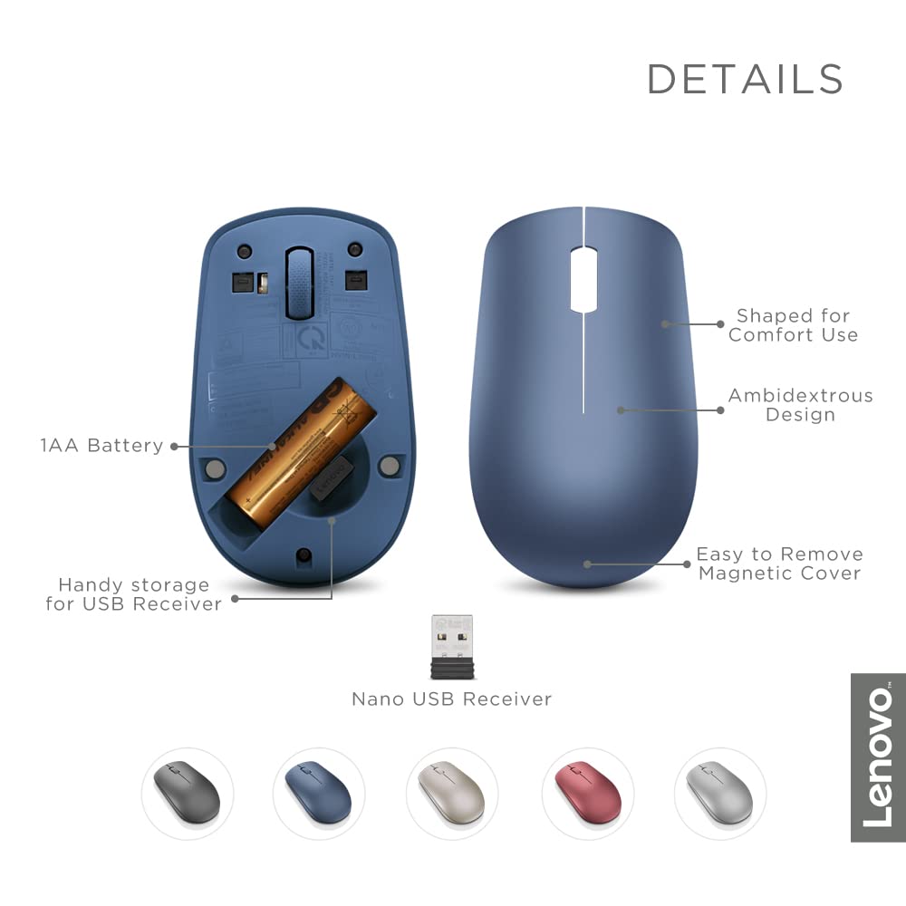 Lenovo GY50Z18986 530 Wireless Mouse (abyss Blue) With Battery