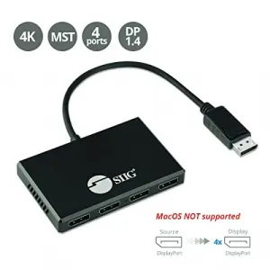 Siig CE-DP0R11-S1 Triple 4k Displayport 1.4 To Hdmi Mst Hub Adapter