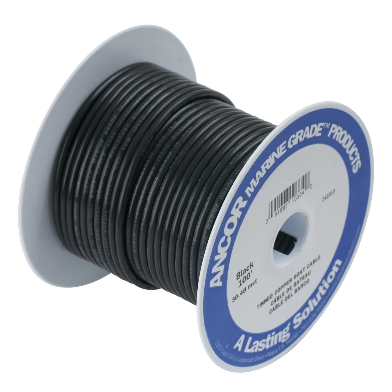 Ancor 119002 25'  Black 40 Awg Marine Battery Cable