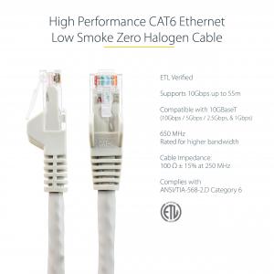 Startech N6LPATCH6GR .com 6ft (1.8m) Cat6 Ethernet Cable, Lszh (low Sm