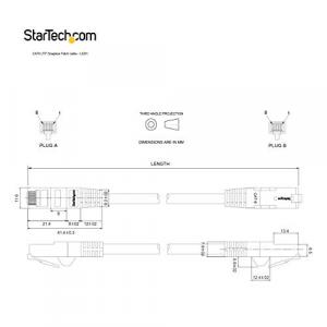 Startech N6LPATCH6INGR 6in Cat6 Gray Snagless