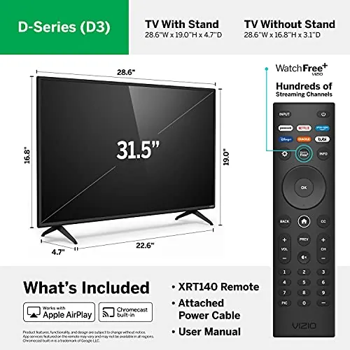 Vizio D32F4-J01 D-series 32 31.5 Diag Full Hd