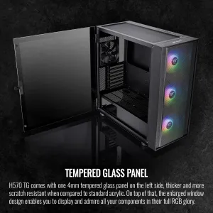 Thermaltake CA-1T9-00M1WN-00 H570 Tg Black Computer Case