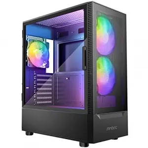 Antec NX410 Mid Tower Argb Gaming Case With Tempered Glass