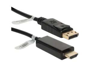 Qvs 3k6398 6ft Displayport To Hdmi Digital A-v Cable - Displayport-hdm