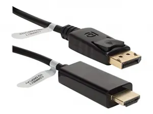 Qvs 3k6398 6ft Displayport To Hdmi Digital A-v Cable - Displayport-hdm