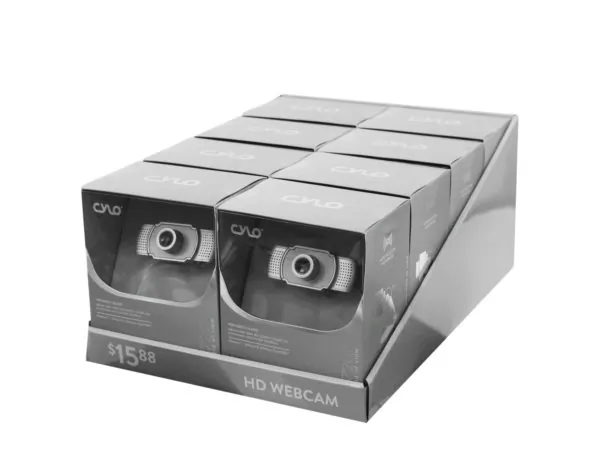 Bulk AC263 Cylo 720p Silver Metallic Webcam In Pdq Display