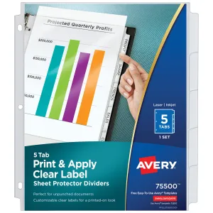 Avery 87859 Averyreg; Index Maker Index Divider - 5 X Divider(s) - 5 -