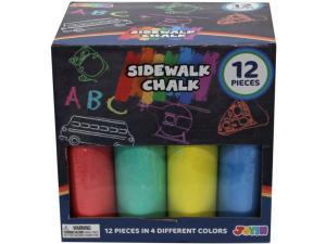 Bulk AB972 12 Piece Non-toxic Washable Jumbo Chalk