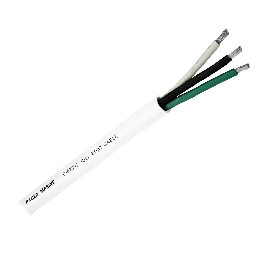 Pacer WR14/3-100 Pacer Marine Round Cable - 100' - 14 Awg - Blackgreen