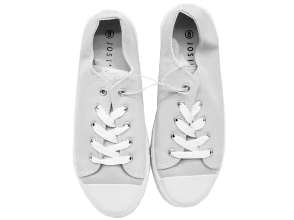 Bulk AC145 Women039;s White Low Top Sneaker Shoes In Assorted Sizes