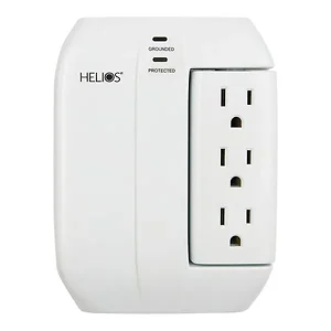 ETHASHP5R | Helios 5OUT 2USB SURGE WALL TAP