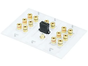 6907 | Monoprice 3-Gang Wall Plate for 7.1 Surround Sound