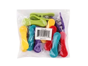 Bulk Buys Colorful 10-Piece Bag Clip Set for Kitchen