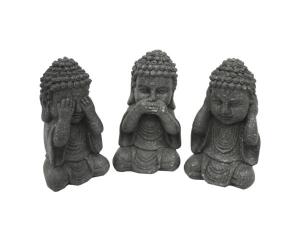 Bulk GA102 See Speak Hear No Evil Decorative Buddha Statues