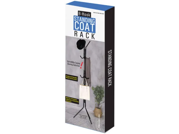 Bulk GA109 8-hook Standing Coat Rack Organizer