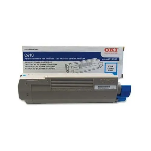 Original Okidata 44315303 Oki C610 Cyan Toner For C610cdn, C610dn, C61