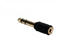 Qvs 1y1400 3.5mm Female To 14 Inch Male Audio Stereo Adaptor - Black