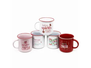 Bulk SA749 Assorted Style Ceramic Holiday Mugs With Christmas Sayings