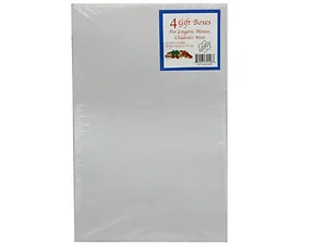 AC810 | Bulk Buys Medium 4-Pack White Gift Boxes - 11 x 8