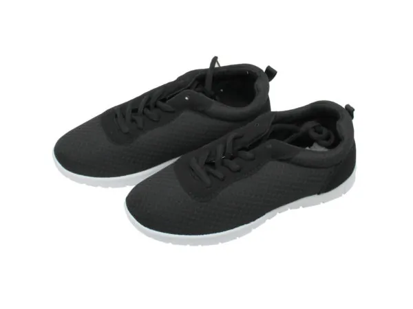 Bulk AC771 Bobbie Brooks Ladies Black Lace Up Athletic Shoes In Assort