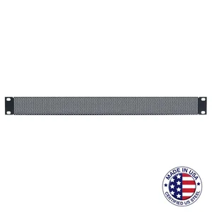Lowell Manufacturing 1U Vented Rack Panel - 18ga Perforated