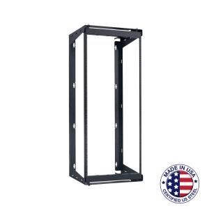 Lowell 0181-1220 Rack-swing Gate-25u, 18in Deep, 1pr Fixed Rails, Blk