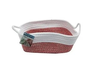AC114 | Bulk Buys Colorful Rectangular Cotton Basket with