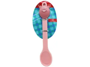 Bulk AC113 Small Pink Silicone Serving Spoon With Pig Head