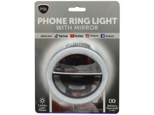 Bulk AC591 Ihip Phone Ring Light With Mirror In Assorted Colors