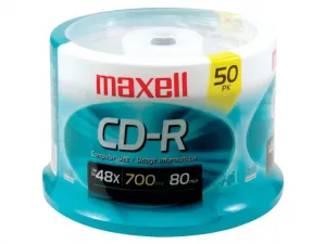 Maxell MAX 648250 (r) 623251648250 700mb 80-minute Cd-rs (50-ct Spindl