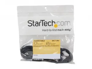 Startech PXT101L 6ft (2m) Computer Power Cord, Nema 5-15p To Right Ang