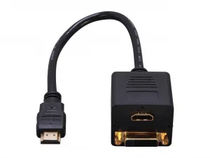 Startech HDMISPL1DH 1ft Hdmi Splitter Cable, Hdmi Male To Dvi-d Female