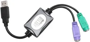 Adesso ADP-PU21 Adp-pu21 - Ps2 To Usb Adapter, Connects 2 Ps2 Connecto