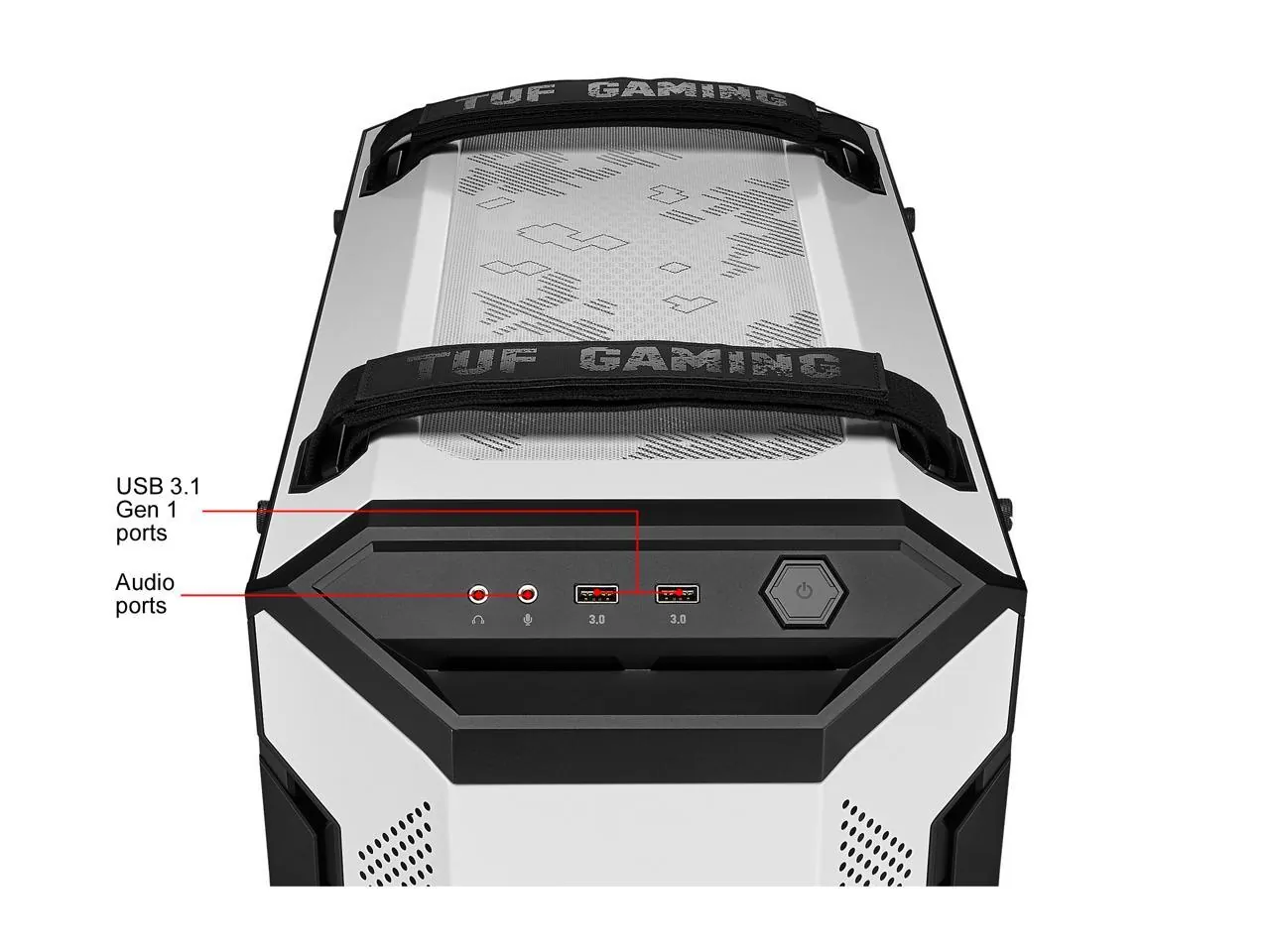Asus GT501/WT/HANDLE Case Gt501 Wt Handle Tuf Gaming Gt501 White Atx M