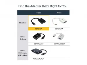 Startech CDP2VGA Usb-c To Vga Adapter - Thunderbolt 3 Compatible - Usb