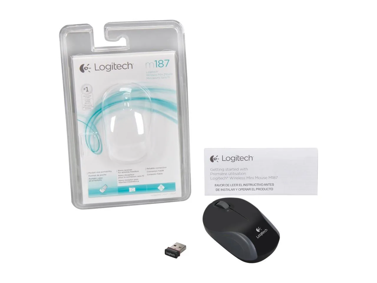 Logitech 910002726 Wireless Mini Mouse M187 - Optical - Wireless - Rad