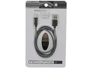 AD234 | Bulk Buys Indestructible Micro USB 2.0 Cable - 3