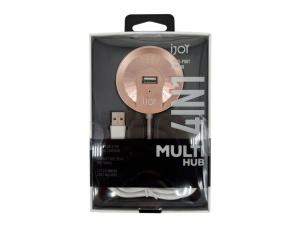 Bulk AD565 Ijoy 4 In 1 Multi Usb Hub In Rose Gold