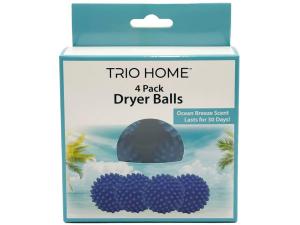 Bulk AD308 Trio Home Four Pack Dryer Balls With Ocean Scent