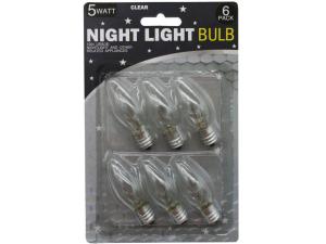 Bulk GI016 6 Pack 5-watt 120 Volt Clear Night Light Bulbs