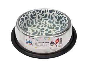 Bulk Buys 24oz Rubber-Lined Stainless Steel Pet Bowl with